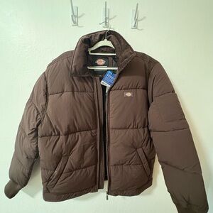 Dickies Men's Dark Brown Puffer Jacket